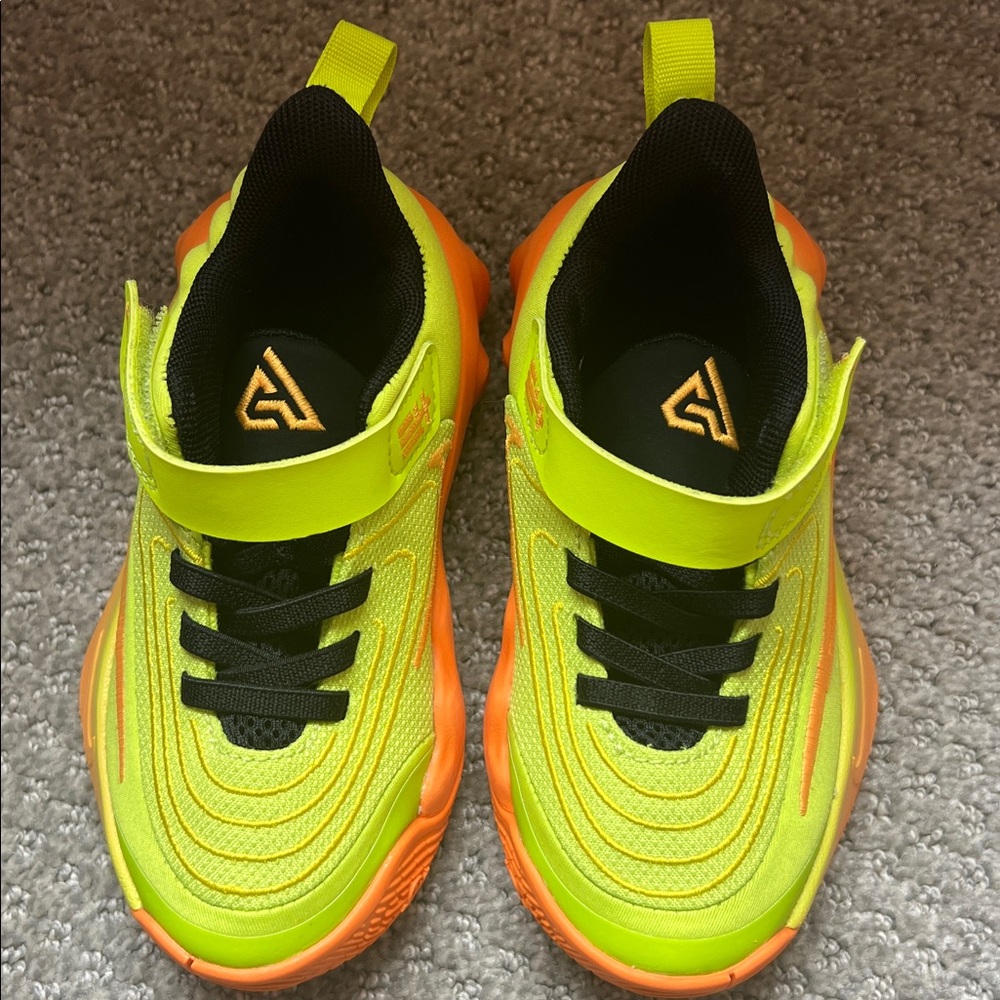 Nike Neon Green and Orange Kids Sneakers